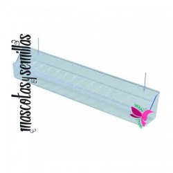Comedero voladera con ganchos metalicos (Art.100) 2Gr TRANSPARENTE