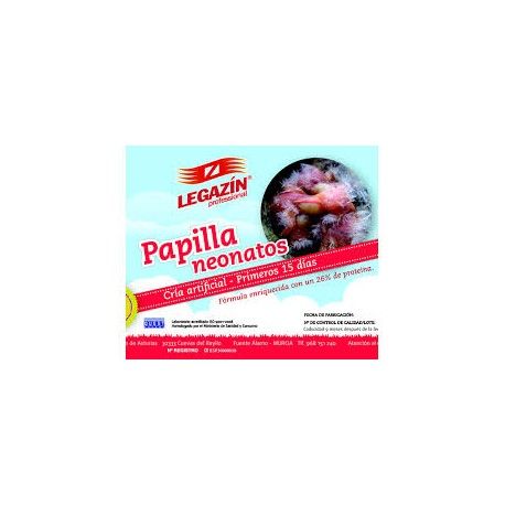 Papilla para cria artificial especial Neonatos LEGAZIN 500g