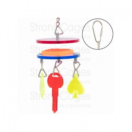 Juguete acrílico para loros POKER Strongcages