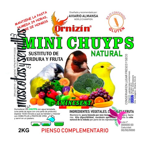 Mini Chuyps Naturales Ornizin