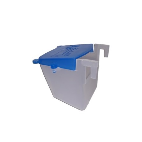 Comedero Corrido individual con gancho tapa azul Moldes Ave Ref 10