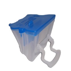 Comedero tolva Tulipa Tapa Azul con posadero Moldes Ave Ref 17
