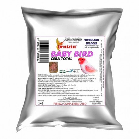 Baby Bird Ceba Total Sin dore Ornizin 2 kg.