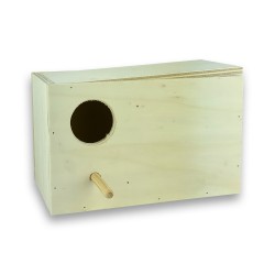 Nido de madera horizontal para periquito ingles PRQ-130