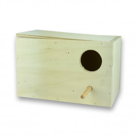 Nido de madera horizontal para periquito ingles PRQ-130