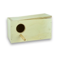 Nido de madera horizontal para periquito PRQ-110