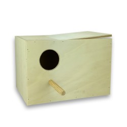 Nido de madera horizontal para caturras (cacatuas) PMP-100
