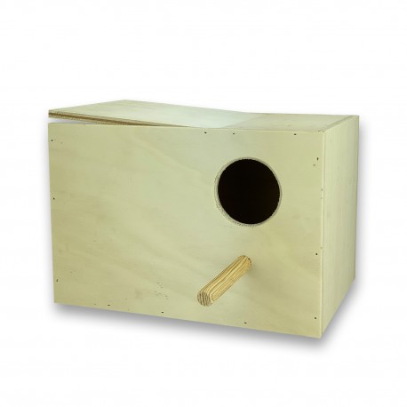 Nido de madera horizontal para caturras (cacatuas) PMP-100