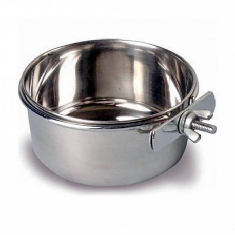 Comedero Acero Inoxidable CON SOPORTE FIJO D.15 ctm.