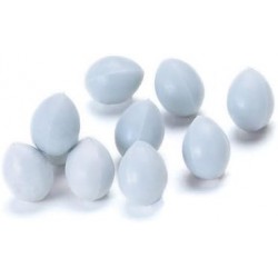HUEVOS DE PLASTICO CANARIOS BLANCOS