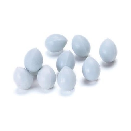 HUEVOS DE PLASTICO CANARIOS BLANCOS