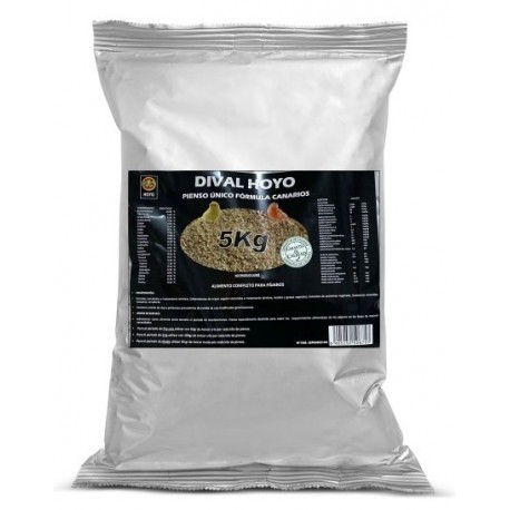 PIENSO ÚNICO CANARIOS DIVAL HOYO 5 kg.