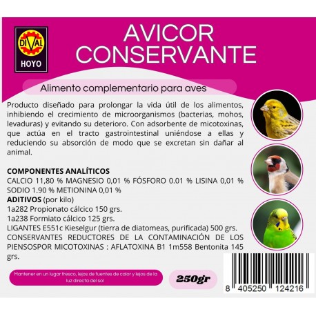 AVICOR CONSERVANTE DIVAL HOYOS 250gr.