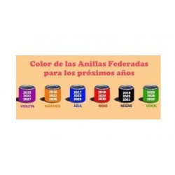 ANILLAS 3.00 ALUMINIO SERIADAS 2027 ( Color federativo del año )