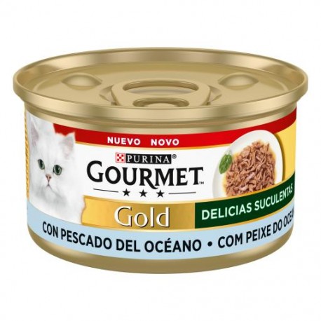 Gourmet Gold Delicias Suculentas de Pescado del Océano Comida Humeda para Gatos Purina